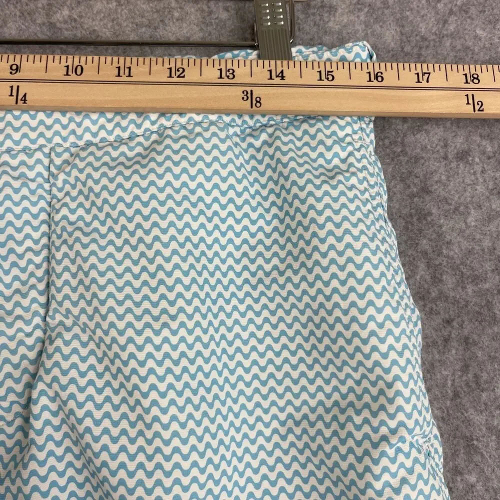 Frescobol‎ Carioca Mens Swim Trunks Blue Wavy Print Shorts Size 32